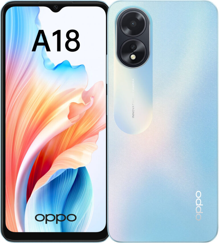 Смартфон Oppo A18, 4/128 ГБ, голубой 1