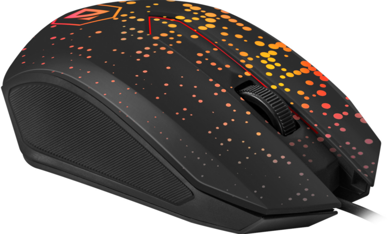 Мышь DEFENDER "Event" MB-754 проводная оптическая с покрытием Soft Rubber Skin и подсветкой черный 1