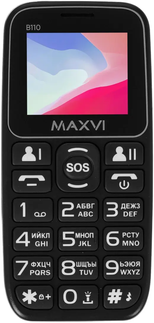 Мобильный телефон Maxvi B110 black 1