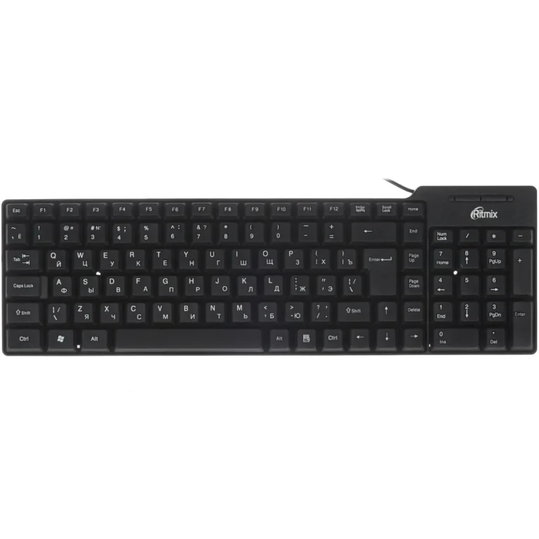 Клавиатура проводная Ritmix RKB-100 Black (RKB-100 BLK) 1