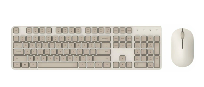 Клавиатура и мышка беспроводная Xiaomi Mijia Wireless Set 2 WXJS02YM Beige RU+ENG 1