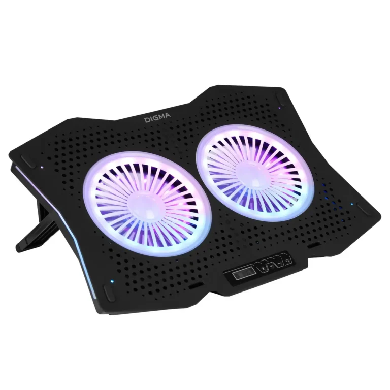 Подставка для ноутбука Digma D-NCP180-2x110RGB черный 1