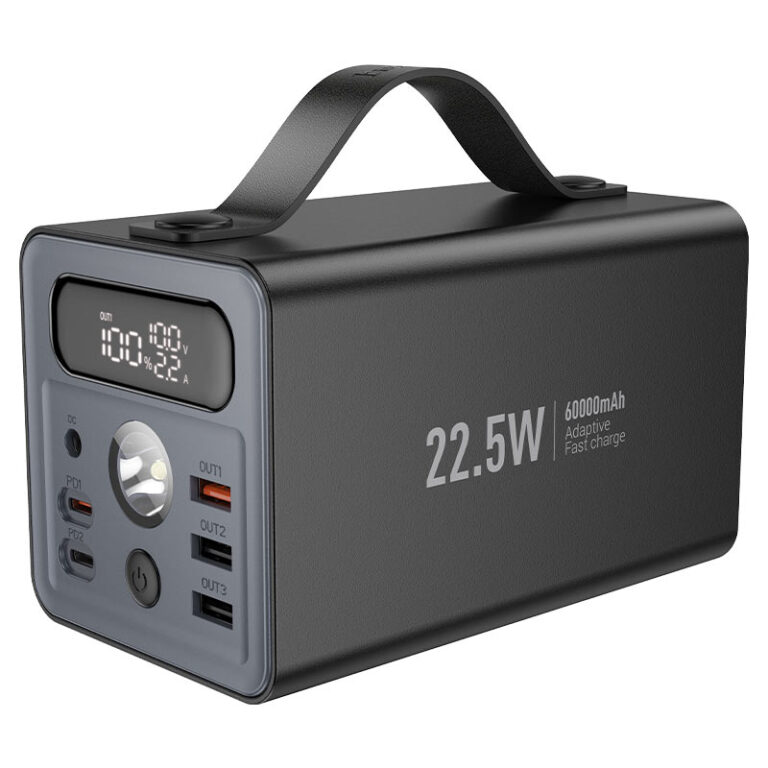 Power Bank Hoco J138 Distant 22.5W+PD20W+DC12V multi-function power bank(60000mAh) black 1